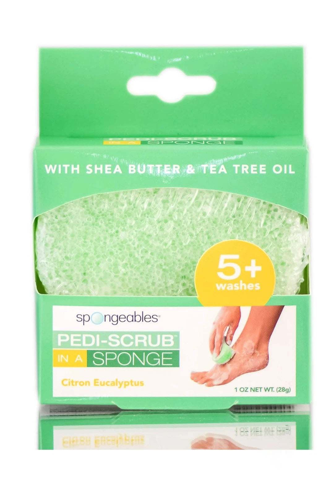 Spongeables 5+ Pedi-Scrub In A Sponge Foot Buffer (Citron Eucalyptus)