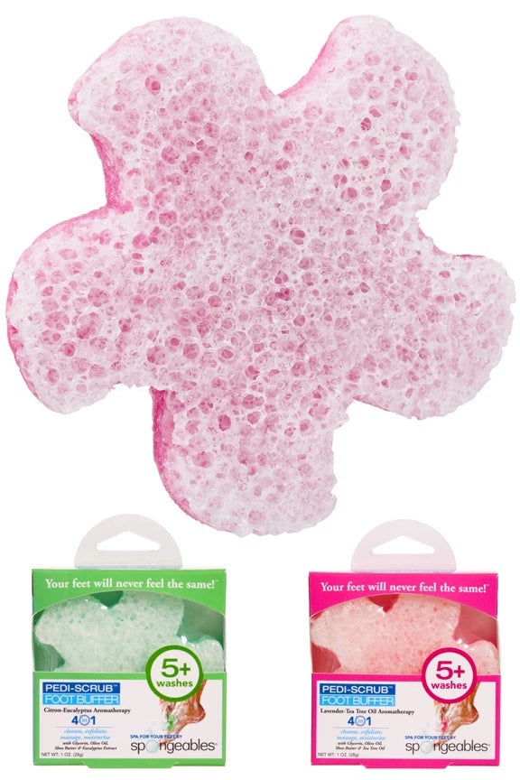 Spongeables 5+ Pedi-Scrub In A Sponge Foot Buffer (Citron Eucalyptus)