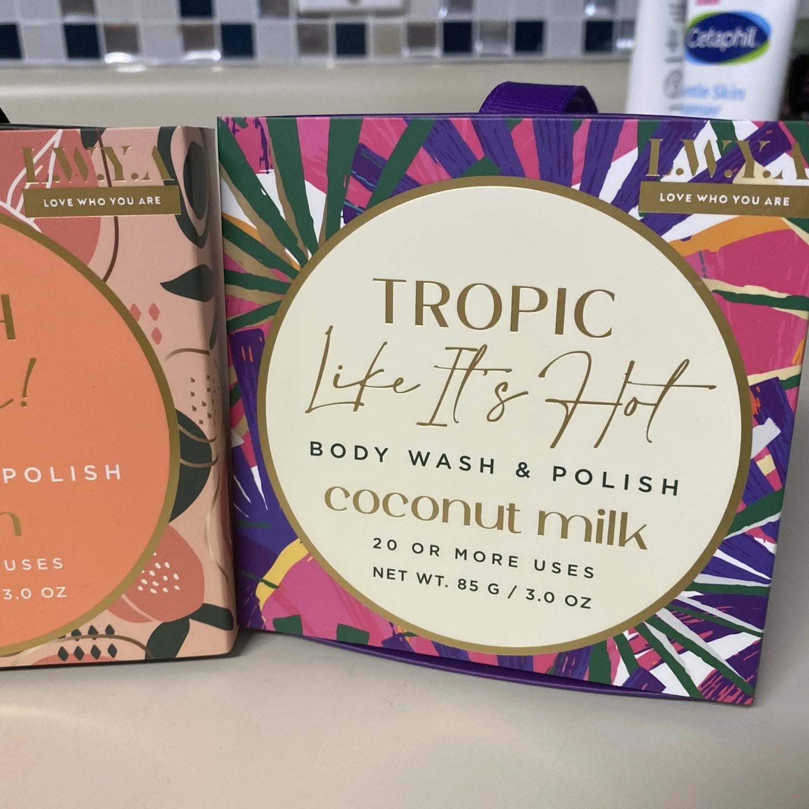 3 L.W.Y.A Watermelon & Tropic Coconut Peach Please! Body Wash & Polish  3.0 Oz