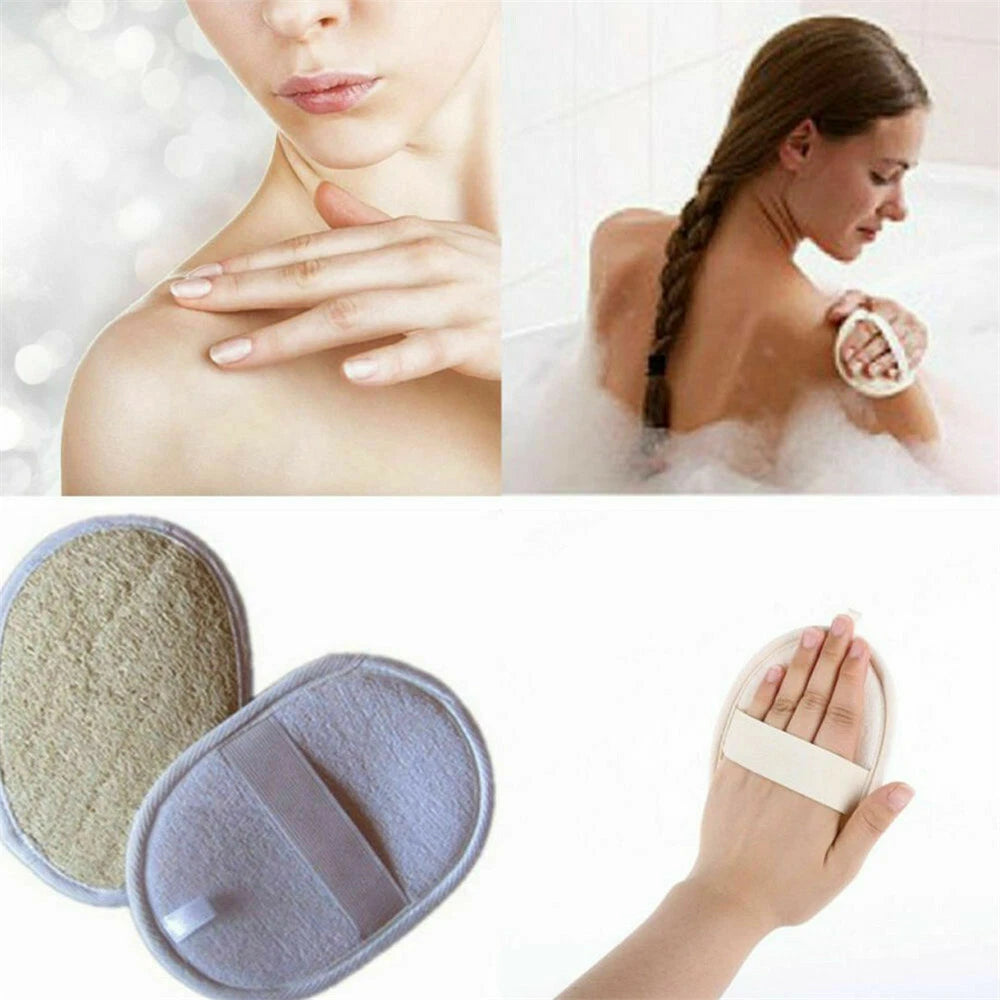 Natural Bath Pro Loofah Pad Shower Sponge Body Scrubber Exfoliating Wash Pad_EN-