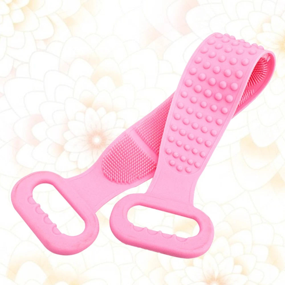 2 Count Bath Brush Body Exfoliating Tool Back Scrubbing Scrubber Silicone