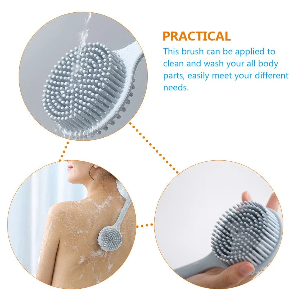 Bath Brush Silicone Body Scrubber Shower Man Back for Exfoliating