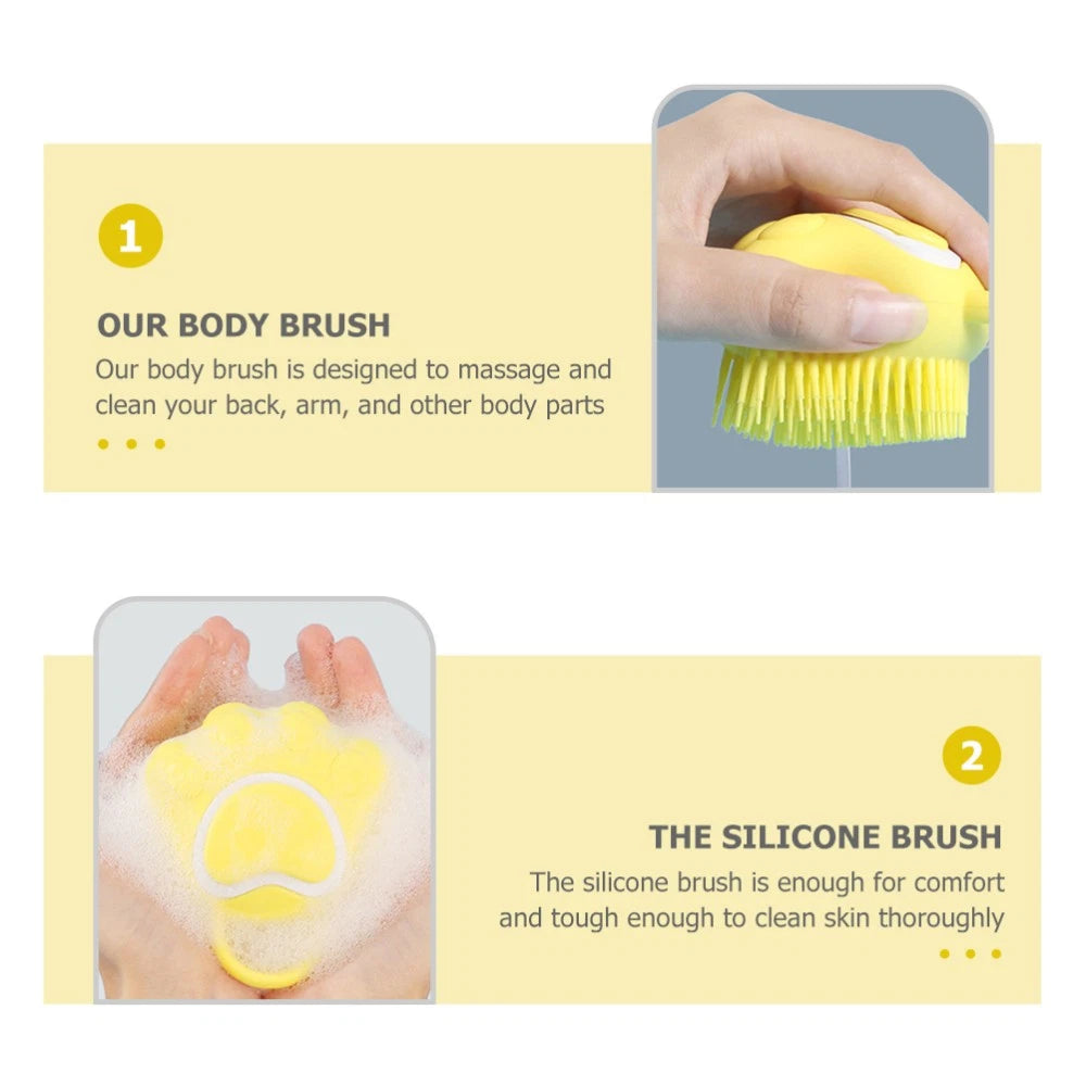 Cat Claw Bath Brush Child Baby Massage for Bathing Silicone Infant Shower