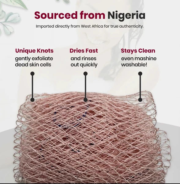 ORIGINAL SAPO Net Sponge 45" Ethically Sourced From My Country Nigeria 🇳🇬