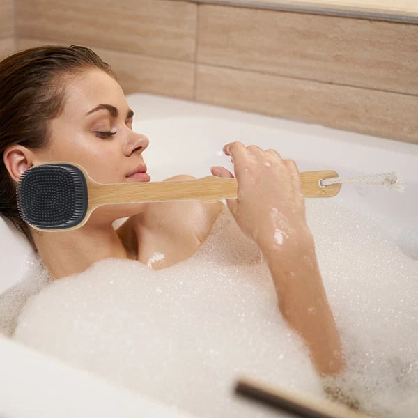 Bath Brush Exfoliating Back Scrubber Elderly Miss Long Handled Shower for Body