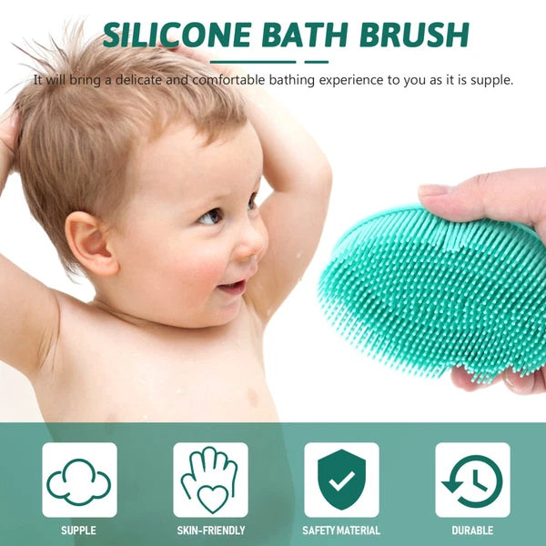 2 Pieces Silicone Bath Brush Bathing Accessories Shower