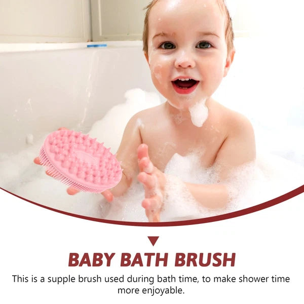 Set of 4 Silicone Bath Brush Child Shampoo Shower Scrubber