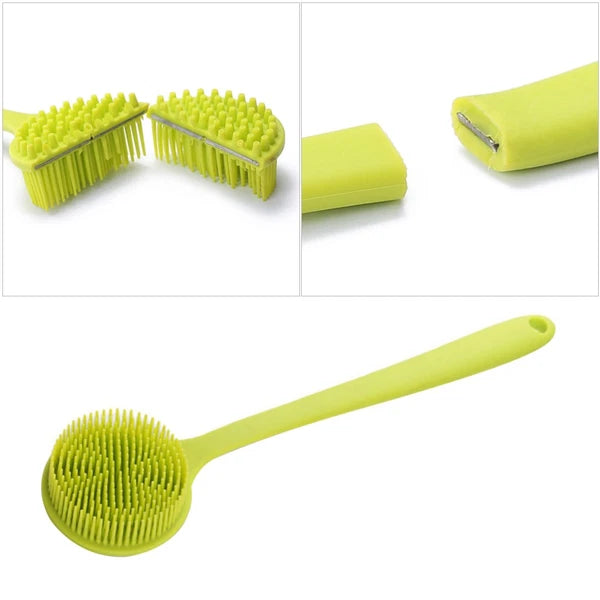 Bath Brush Body Scrubber Exfoliator Silicone Shower Man Back for