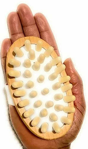 Natural Bath massage Body Brush Set | with detachable long wooden handle