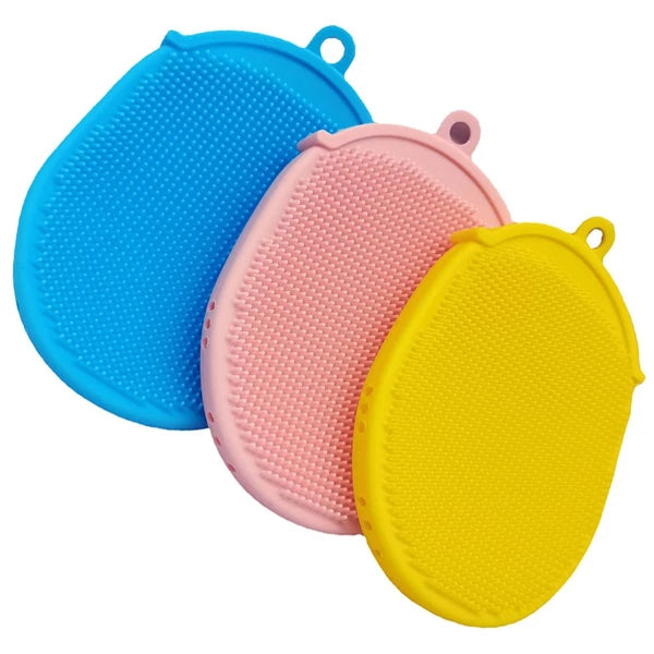 3 Pcs Bath Brush Skin Exfoliator Scrubber Silicone Body Scrubbers Back Shower