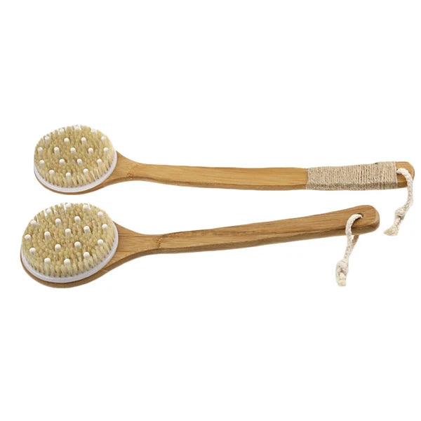 1Pc Exfoliating Back Scrubber Bath Brush with Handle for Smooth Skin Care
