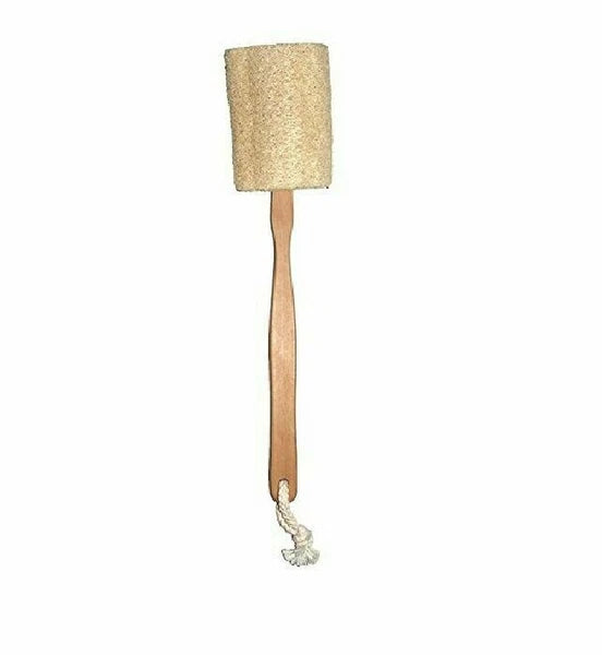 Wooden Natural Sponge Loofah Back Scrubber Brush Bath