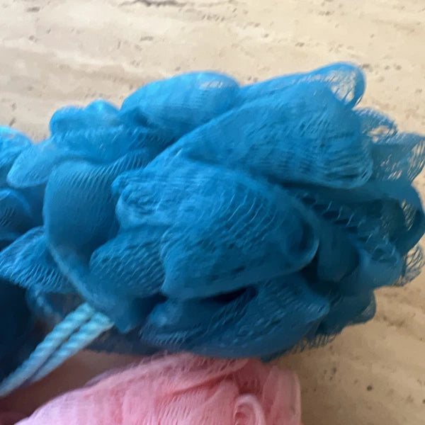 6 Pcs Bath Loofah Shower Sponge Exfoliator Shower Body Back Scrubber Mesh Pouf