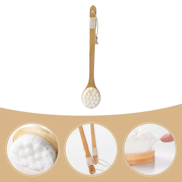 Long Handle Back Rubbing Cat Claw Brush Body Shower Exfoliator for Bath