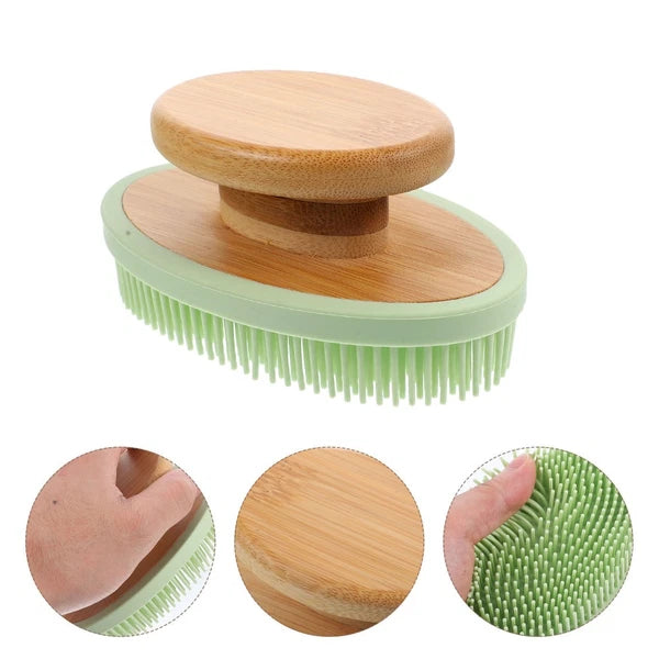 Bath Brush Silicone Body Scrubber Exfoliating Back for Shower Skin