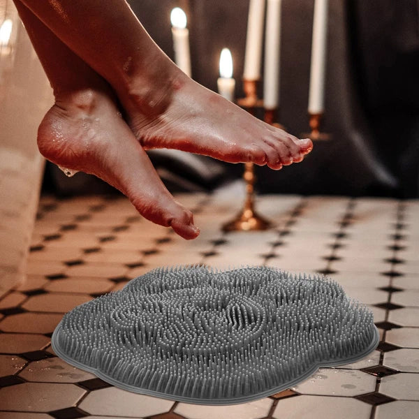 Bath Brush Suction Cup Non-slip Pad Shower Floor Foot Scrubber Mat