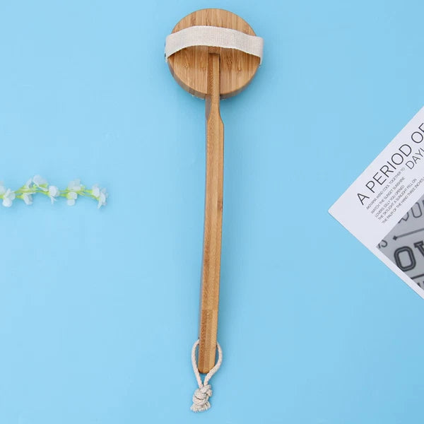 1pc Bristle Bath Brush Long Handle Bath Scrubber Hanging Body Massager SPA