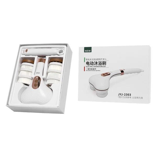 Electric Bath Brush Rotation Electric Spin Double Head Scrubber Body Bath Brush