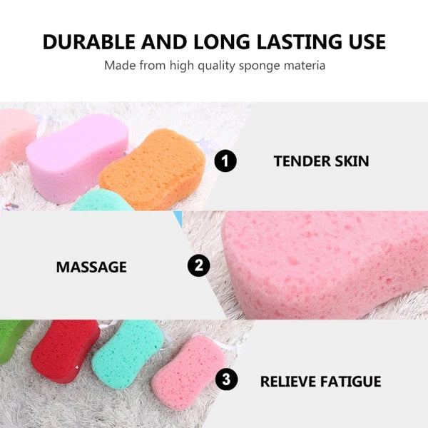 4Pcs Bath Sponges Bath Scrubbers Bathing Accessories (Random Color)