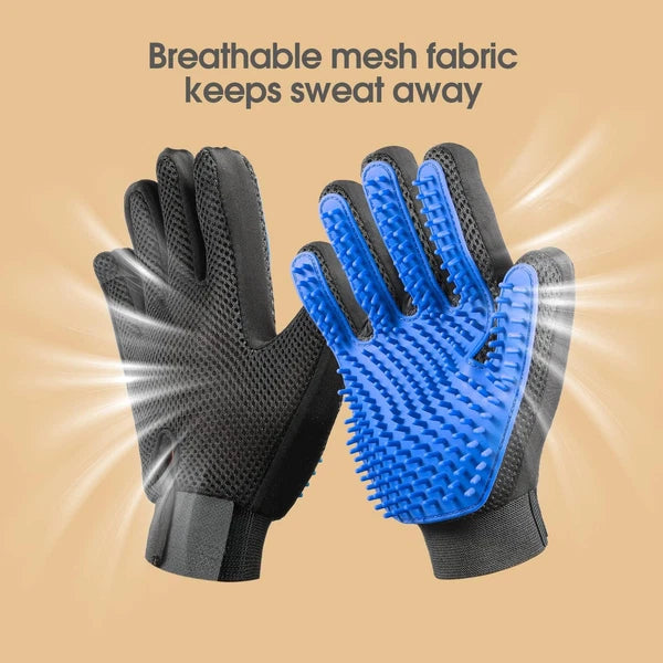 Upgrade Efficient Pet Hair Remover Gloves - Gentle Shedding Brushes for Dogs,...