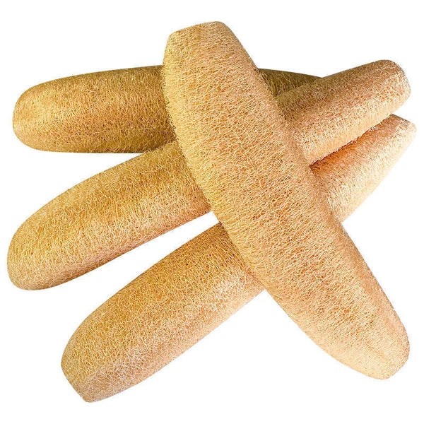 4 Pcs Natural Loofah Sponges Organic Luffa Bath Shower Sponge Exfoliating Body