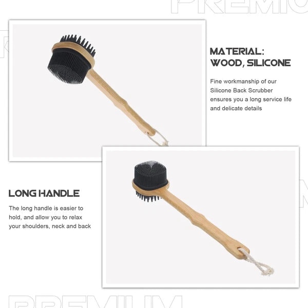 Bath Brush Exfoliating Back Scrubber Elderly Miss Long Handled Shower for Body