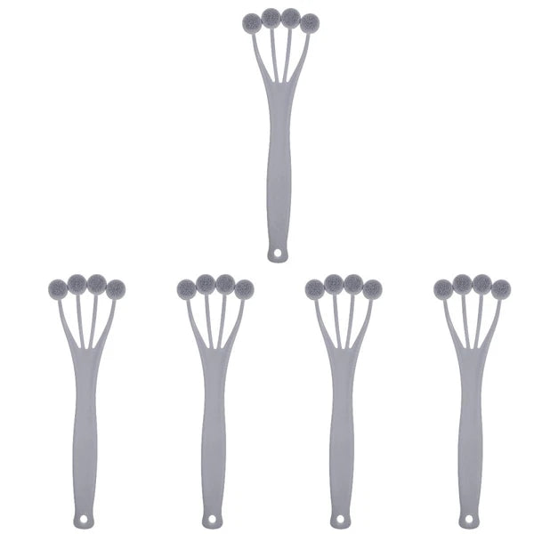 5 Count Exfoliating Bath Brush Shower Back Scrubber for Men Body