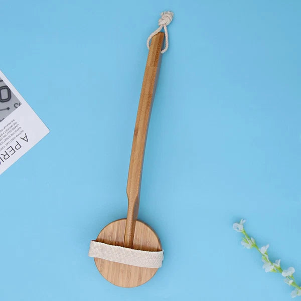 1pc Bristle Bath Brush Long Handle Bath Scrubber Hanging Body Massager SPA