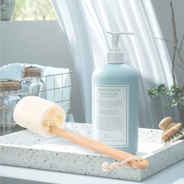 Loofah Shower Brush Body Scrub Exfoliator Exfoliating Bath Stick