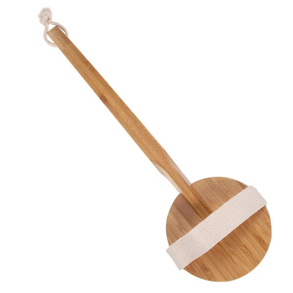 1pc Bristle Bath Brush Long Handle Bath Scrubber Hanging Body Massager SPA