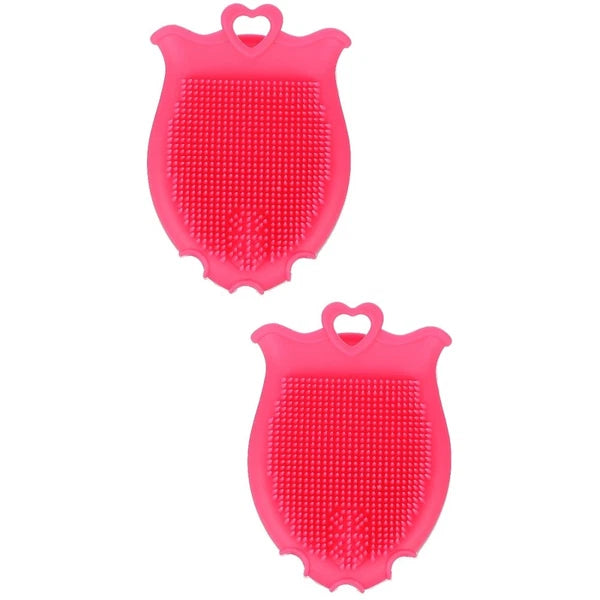 Silicone Shampoo Brush Bath Shower Child Toddler Baby Body Exfoliator