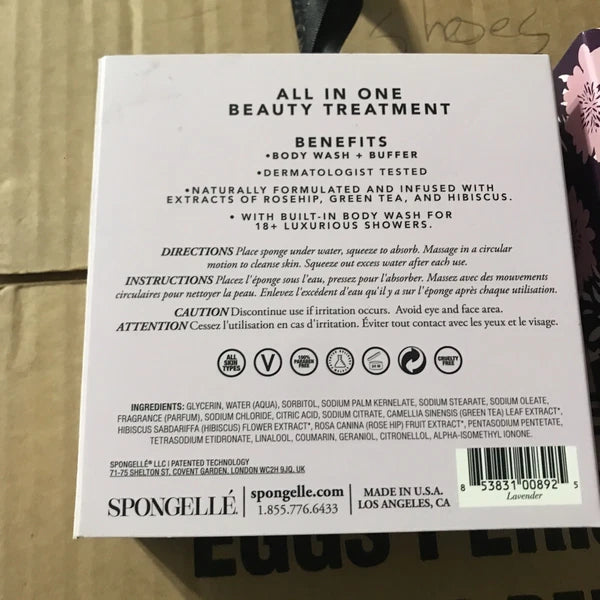 Spongellé Body Wash Infused Buffer - Lavender Vanilla  And Lavender 14/18+ Uses