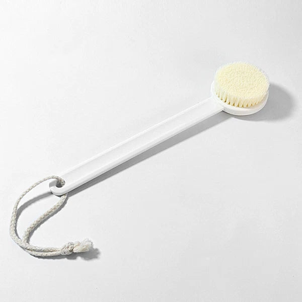 Long Handle Bath Brush Household Rub Back Brush Bathing Accessories (White)