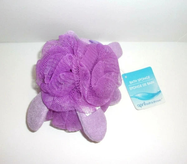 April Bath & Shower Purple Hippo Sponge 6" New Greenbrier