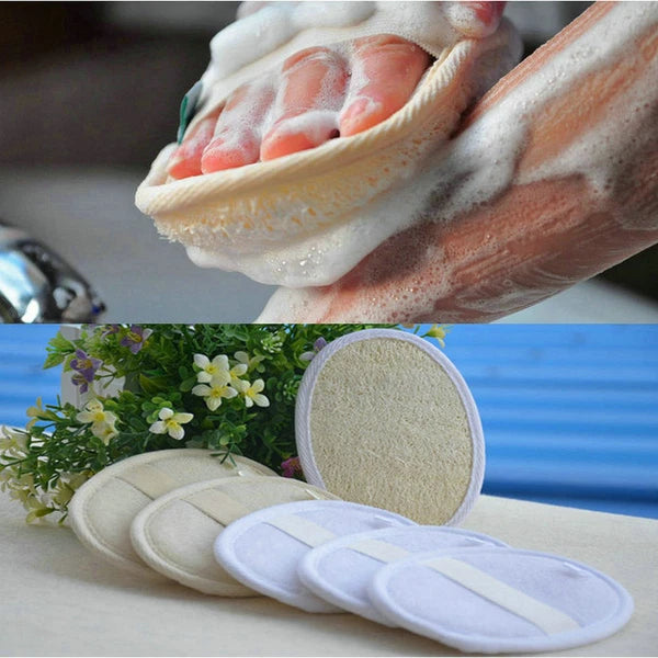 Natural Bath Pro Loofah Pad Shower Sponge Body Scrubber Exfoliating Wash Pad_EN-