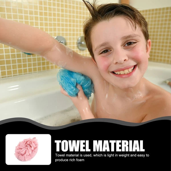 3 Pcs Bath Sponge Brush Travel Exfoliating Loofah Shower Scrubber