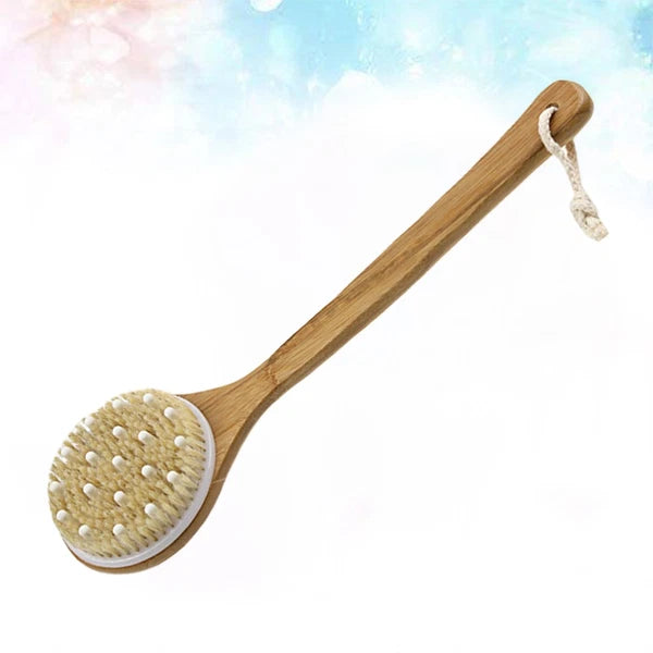 1Pc Exfoliating Back Scrubber Bath Brush with Handle for Smooth Skin Care