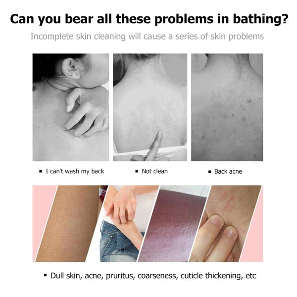 2 PCS Back Scrub Brush Cleaning for Body Care Bathroom