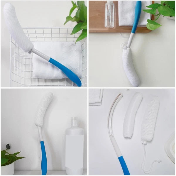 Back Scrubbing Brush Bathroom Sponge with Long Handle for Men