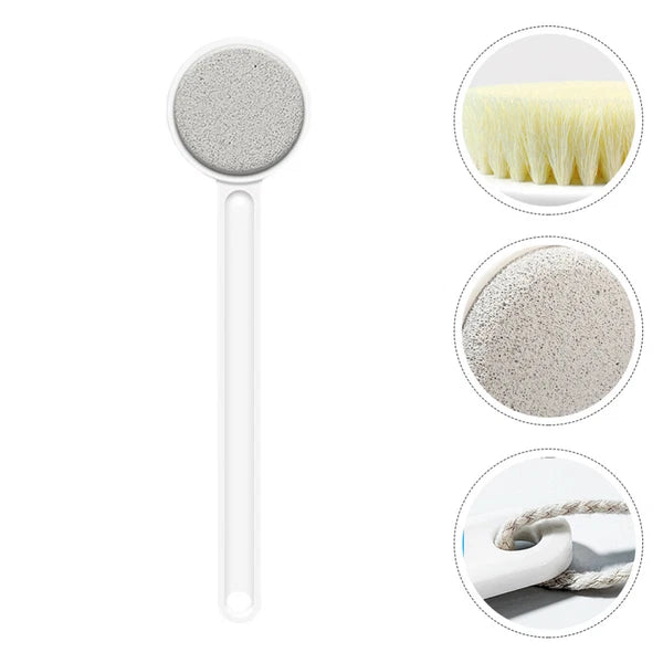 Long Handle Bath Brush Household Rub Back Brush Bathing Accessories (White)