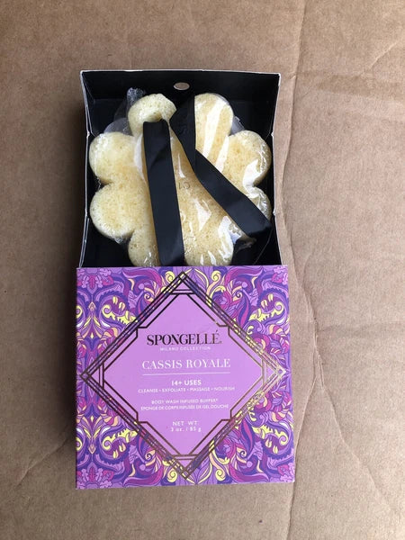 Spongellé Cassis Royale is a body wash-infused buffer Milano Northern Italy.