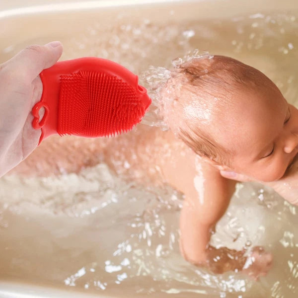 Silicone Shampoo Brush Toddler Soft Back Scrubber for Shower Scalp