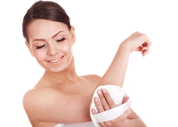 Loofah Exfoliating Bath Set & Natural Body Brush for Better Circulation 5 Pcs