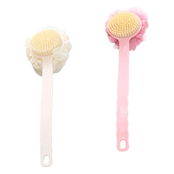 2 Pcs Back Rub Bath Brush Elderly Exfoliator for Shower Scrubber