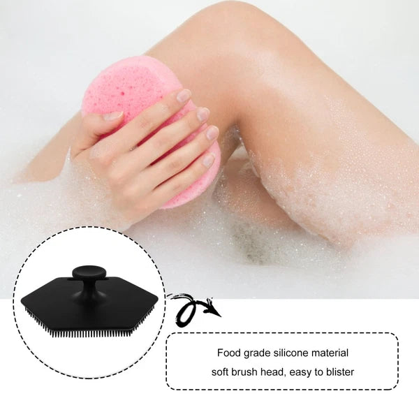 1Pc Bathroom Silicone Bath Scrubbers Multifunctional Bath Tool for Body Head Use