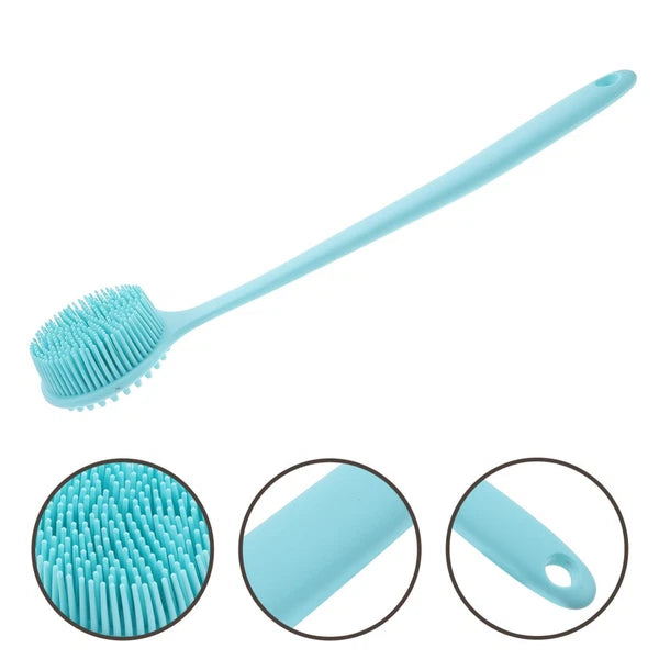 Long Handle Bath Brush Silicone Exfoliator Brushes Elderly Body Exfoliation