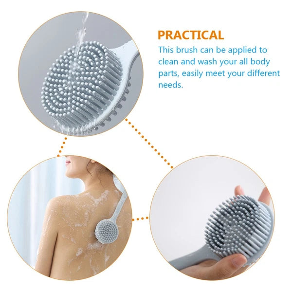 Bath Brush Silicone Body Scrubber Shower Man Back for Exfoliating