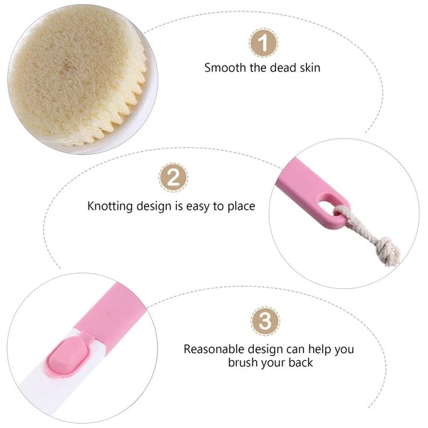 Soft Brush Work Elderly Bath Scrubber Body Scrubbers Long Handle