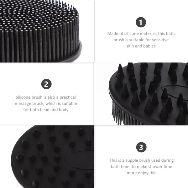 2Pcs Silicone -resistant Silicone Scrubbers Household Bath Scrubbers