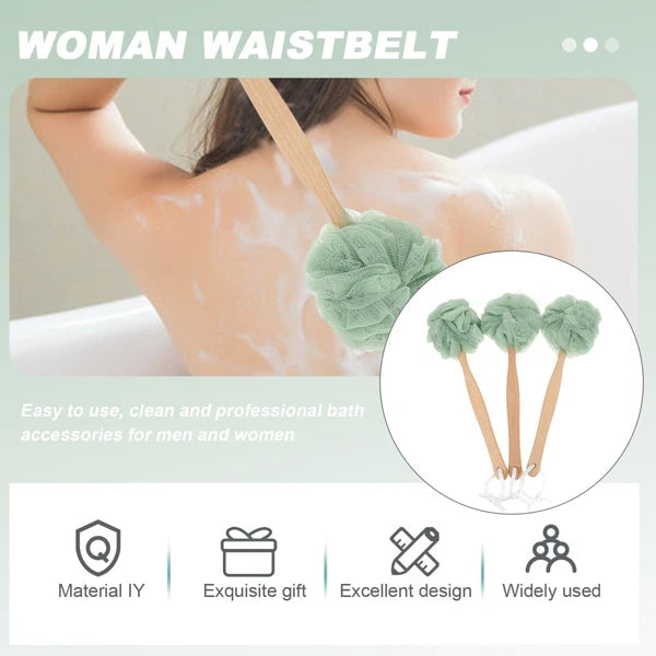 3 Pcs Bath Ball Towel Shower Brush Cleaning Scrubber Bathing Supply